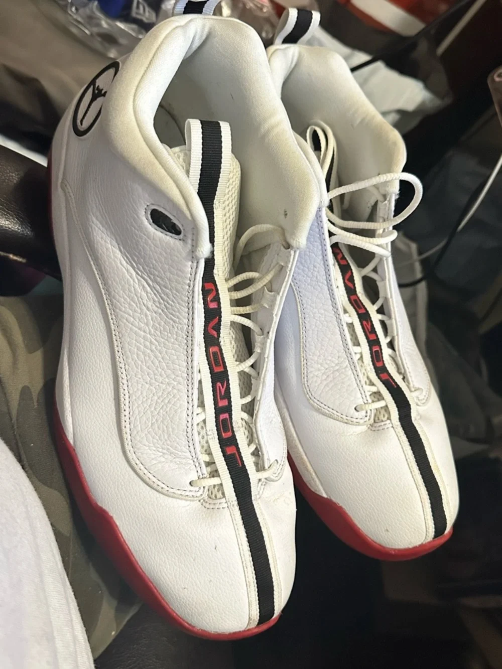 Jordan Jumpman Pro Quick White Black Gym Red Size 13